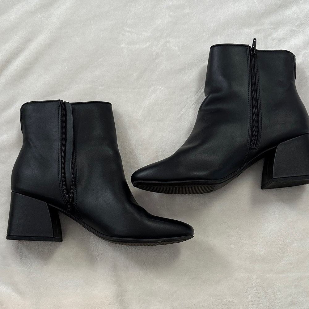 a new day Sleek Black Ankle Booties